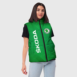 Женский жилет Skoda abstraction sport, цвет: 3D-светло-серый — фото 2