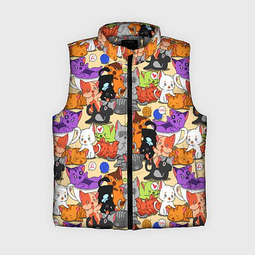 Женский жилет Котики-такие котики / 3D-Светло-серый – фото 1