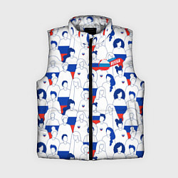 Женский жилет Русский народ, цвет: 3D-светло-серый