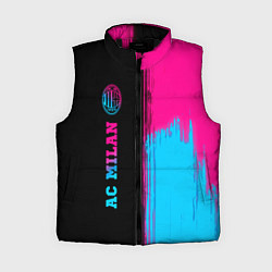 Женский жилет AC Milan - neon gradient: по-вертикали, цвет: 3D-черный