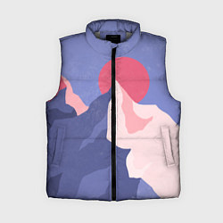 Женский жилет Пейзаж гор и леса в стиле ретро