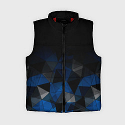 Женский жилет Черно-синий геометрический