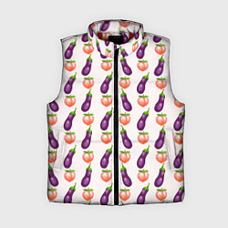 Женский жилет Баклажаны и персики паттерн