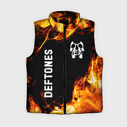 Женский жилет Deftones и пылающий огонь, цвет: 3D-черный