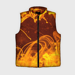Женский жилет Абстрактные языки пламени из красок, цвет: 3D-красный