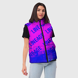 Женский жилет Lineage glitch text effect: паттерн, цвет: 3D-черный — фото 2