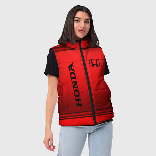 Женский жилет Хонда - спорт / 3D-Красный – фото 3