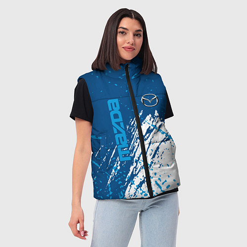 Женский жилет Mazda - краска / 3D-Светло-серый – фото 3