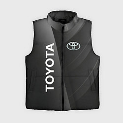 Женский жилет Toyota - серая абстракция, цвет: 3D-черный