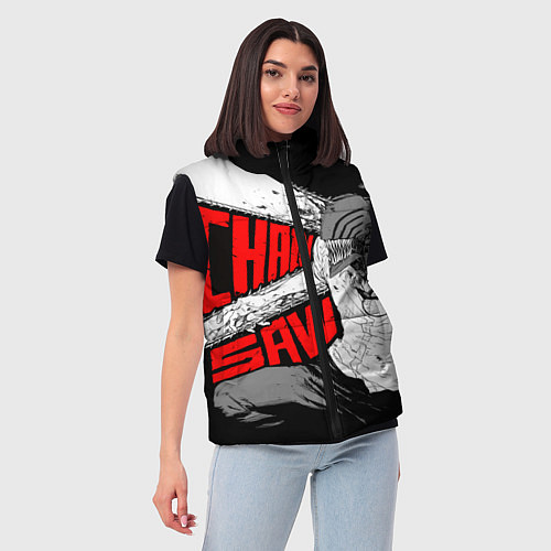 Женский жилет Человек-бензопила: Дэндзи / 3D-Светло-серый – фото 3