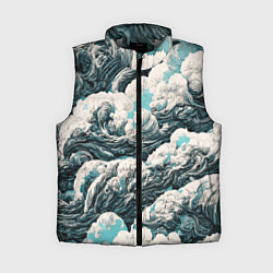 Женский жилет Облачные узоры, цвет: 3D-светло-серый
