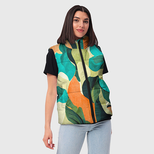 Женский жилет Multicoloured camouflage / 3D-Черный – фото 3
