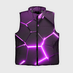 Женский жилет Фиолетовые неоновые геометрические плиты
