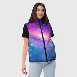 Женский жилет Космическая воронка, цвет: 3D-светло-серый — фото 2