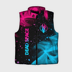 Женский жилет Dead Space - neon gradient: символ и надпись верти, цвет: 3D-черный