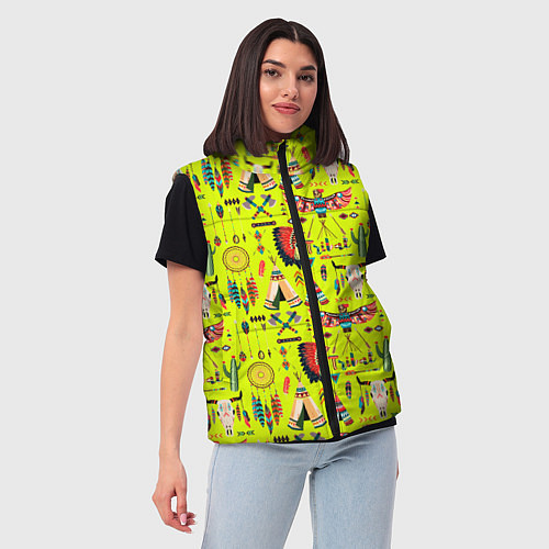 Женский жилет National indian items / 3D-Черный – фото 3