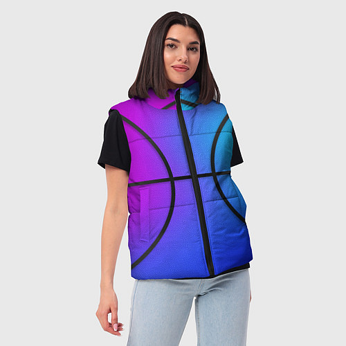 Женский жилет Градиентный баскетбольный мяч / 3D-Черный – фото 3