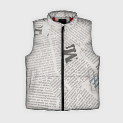Женский жилет Белая газета
