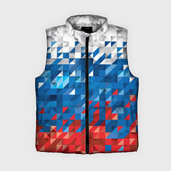 Женский жилет Полигональный флаг России!, цвет: 3D-светло-серый