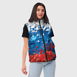 Женский жилет Полигональный флаг России!, цвет: 3D-светло-серый — фото 2