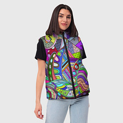 Женский жилет Детский красочный узор, цвет: 3D-красный — фото 2