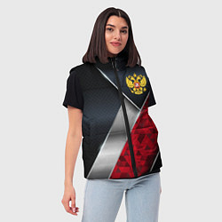 Женский жилет Red & black Russia, цвет: 3D-черный — фото 2