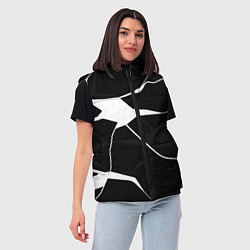 Женский жилет Черно-белая классика, цвет: 3D-красный — фото 2