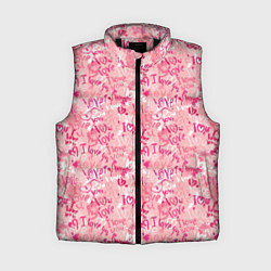 Женский жилет Любовь и сердце, цвет: 3D-черный