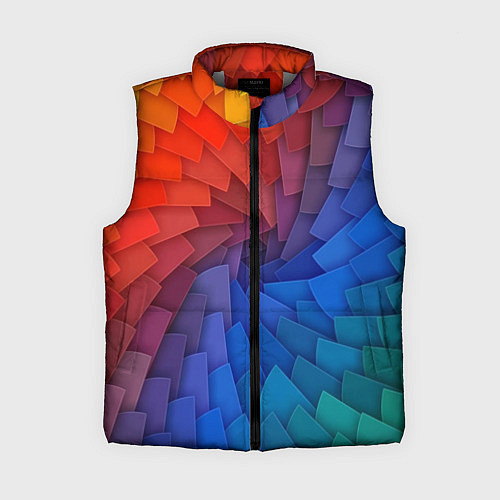 Женский жилет Листы цветной бумаги / 3D-Светло-серый – фото 1