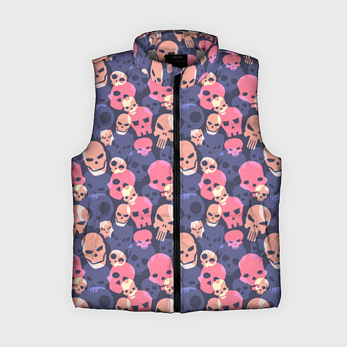 Женский жилет Черепа разной формы / 3D-Светло-серый – фото 1