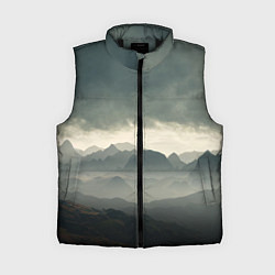 Женский жилет Пасмурная погода в горах Пейзаж