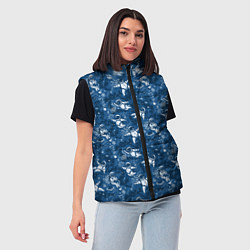 Женский жилет Космонавт с котом, цвет: 3D-светло-серый — фото 2