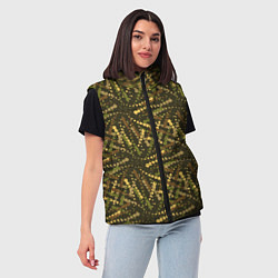 Женский жилет Милитари горошек разноцветный, цвет: 3D-красный — фото 2