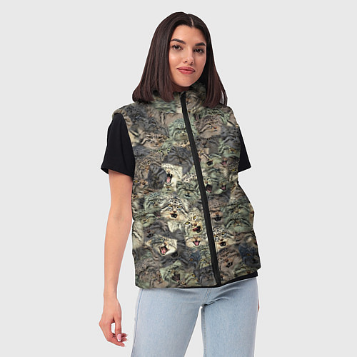 Женский жилет Мануловый камуфляж / 3D-Черный – фото 3