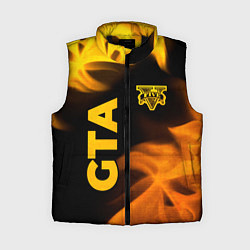 Женский жилет GTA - gold gradient: надпись, символ, цвет: 3D-черный