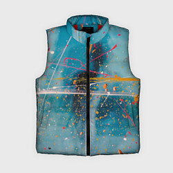 Женский жилет Абстрактный голубой фон, тени и краски