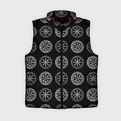 Женский жилет Vegvisir and Aegishjalmur Helm of Awe Black, цвет: 3D-красный