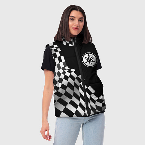 Женский жилет Yamaha racing flag / 3D-Черный – фото 3