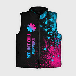 Женский жилет Red Hot Chili Peppers - neon gradient: по-вертикал, цвет: 3D-черный