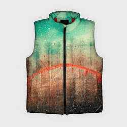 Женский жилет Светло-зелёное небо, деревья и множество красок, цвет: 3D-красный