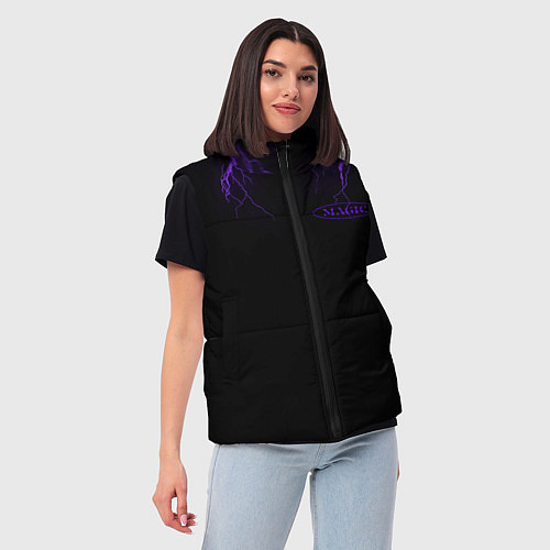 Женский жилет Молнии Magic / 3D-Светло-серый – фото 3