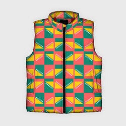 Женский жилет Геометрический цветной узор, цвет: 3D-красный