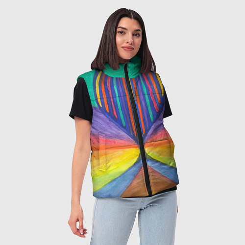 Женский жилет Абстракция воздушный шар / 3D-Черный – фото 3