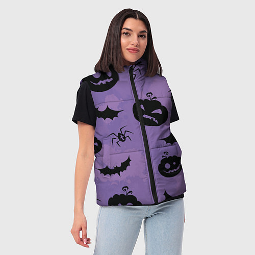 Женский жилет Ужасы ночи / 3D-Светло-серый – фото 3