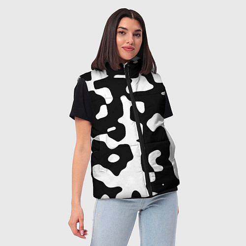 Женский жилет Камуфляж Cowskin крупный / 3D-Черный – фото 3