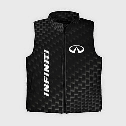 Женский жилет Infiniti карбоновый фон, цвет: 3D-черный