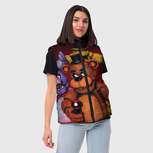 Женский жилет Пять ночей Фредди / 3D-Черный – фото 3