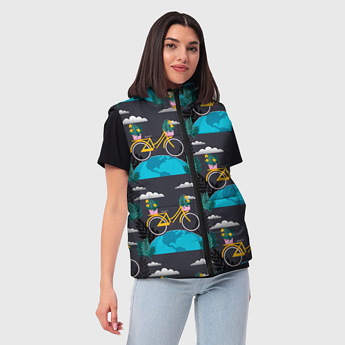 Женский жилет Велопрогулка / 3D-Красный – фото 3