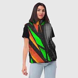 Женский жилет Абстракция, цвет: 3D-красный — фото 2