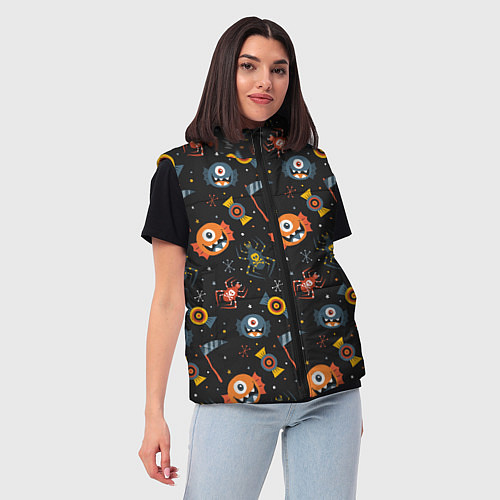 Женский жилет HALLOWEEN ХЭЛЛУИН / 3D-Черный – фото 3